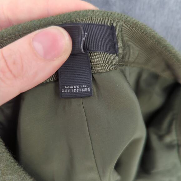 J Crew Skirt 2 Petite Olive Green Wool Academia Lined Preppy Old Money Office - Picture 5 of 7